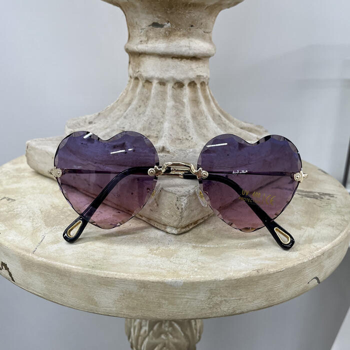 Cut glass Sunglasses-PurplePink